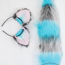 Cover the good or furry side with the inner ear fabric. Fluffy Movie Cheshire Cat Ear And Tail From Lemonbrat On Etsy