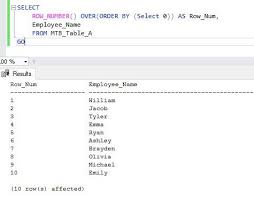 Row Number Without Using Order By In Sql Server Sql Server Sql Server