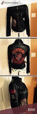 New Ed Hardy Leather Jacket Leather Jacket Jackets Ed Hardy