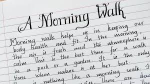 Maybe you would like to learn more about one of these? A Morning Walk Morning Walk Essay 10 Lines Essay Writing In English Beautiful Handwriting Youtube