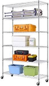 Is it possible for the storage it is unlikely because the seville classics commercial bin rack w/ wheels has a lock mechanism for each of the bins on each shelf to ensure that all of your. Amazon Com Metal Storage Shelves With Wheels