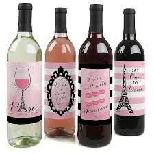 You are going to want to hang up some kind of bachelorette party decorations in our airbnb or hotel room. Paris Ooh La La Paris Themed Baby Shower Or Birthday Party Decorations For Women And Men Wine Bottle Label Stickers Set Of 4 Bigdotofhappiness Com