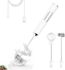 Mixer de Leite Recarregável USB-C (3 Velocidades)