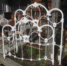 Headboards have mount holes on each leg to allow them to fasten tightly to your bed rails. Antique Metal Bed Frame Queen