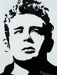 Artwork Black And White Face Drawing James Dean Pop Art Face Pop Art Painting Silhouette Art