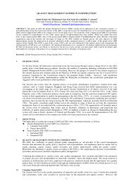 Health behaviour, cancer, public health, health management, medical research, health systems research, respiratory medicine. Pdf Quality Management System In Construction Peter Shim Academia Edu