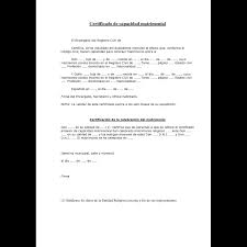 Certificat de capacité de mariage. Traduction Espagnol Certificat Capacite A Mariage Trad Assermentee