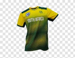 The south african national cricket team, nicknamed the chokers (after south africa's national flower, protea cynaroides, commonly known as the 'king protea'), is administered by cricket south africa. T Shirt South Africa National Cricket Team Jersey India Icc World Twenty20 Rugby Shirt Transparent Png