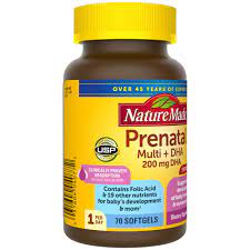Nature Made Prenatal Multi Dha 70 Softgels Prenatal Vitamins Minerals For Baby S Development Mom S Nutritional Support Clinically Proven Absorption Of Folic Acid And Iron Walmart Com Walmart Com