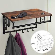 Maybe you would like to learn more about one of these? Portemanteau Mural Style Industriel Porte Manteau Avec Etagere 5 Crochets En Metal Vintage Entree Couloir Chambre