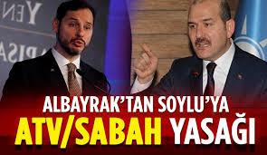 Takan yazısında soylu'nun berat albayrak'la kavga ettiğini ileri sürdü. Berat Albayrak An Suleyman Soylu Ya Atv Sabah Yasagi