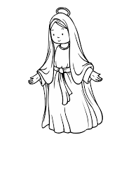 Virgen Maria Para Colorear