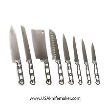Complete this set of beautiful zhen knives by choosing the wood, acrylic, or other material of your choice to fashion the handles yourself. Kitchen Knife Blade Blank S078 8pc Set