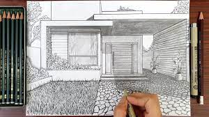 how to draw a house in perspective how to draw a building in perspective how to draw a house in one poin one point perspective point perspective modern house