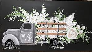 Black And White Flower Painting Ideas See This Instagram Photo By Hollyhocks And Hydrangeas 371 Likes Farmhouse Paintings Painting Canvases Home Art
