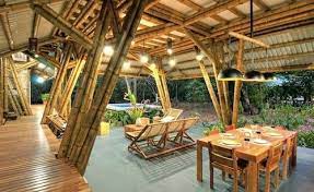 29 Inspirasi Desain Warung Kopi Sederhana Dari Bambu 1000 Inspirasi Desain Arsitektur Teknologi Konstru Bamboo House Design Bamboo Architecture Bamboo House