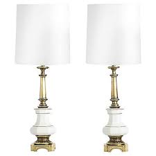 White Porcelain Stiffel Lamps Pair Lamp Stiffel Brass Lamp