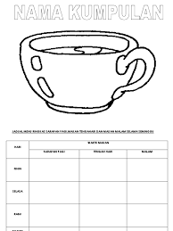 Dengan tema warna kalem yang enak dilihat dan warna kontras pada 4. Jadual Menu Ringkas Sarapan Pagi