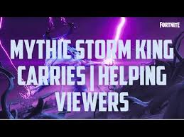 F you are a gamer and want to meet cool friendly people this is your. Fortnite Save The World Mythic Storm King Carries 59 Creator Code Latamorr Ø¯ÛŒØ¯Ø¦Ùˆ Dideo