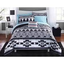 Cotton is a very popular choice when it comes to bedsheets, and has been used for at least 7000 years. Mainstays Tribal Black White Bed In A Bag Bedding Walmart Com White Bed Set Black White Bedding White Bedding