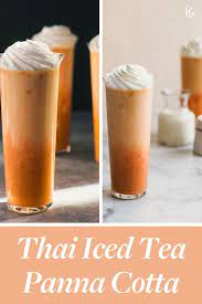 Thai Iced Tea Panna Cotta Recipe Thai Recipes Dessert Thai Dessert Thai Milk Tea