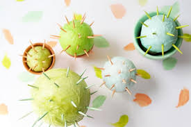 Lay the foam ball flat side down on a table. Toothpick Craft Make A Cool Cactus For Kids Mod Podge Rocks