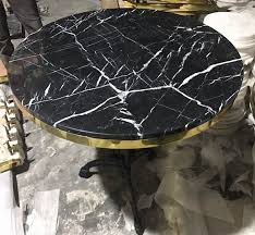 Natural Stone Black Marble Coffee Round Table With Images