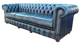 Chesterfield leather sofa set pads seat 4+1+1 in 100% vintage leather immediate. Buy Blue Leather Chesterfield Sofa Uk At Designersofas4u Blue Leather Sofa Leather Chesterfield Sofa Leather Chair Living Room