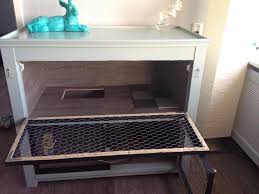 Making rabbit hutches from upcycled furniture is really easy to do. Bunny Do Ikea Hackers