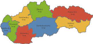 Rozkládal se zhruba na území dosavadního žilinského, banskobystrického a malé části. Mapa Slovensko Kraje Expresny Geodet