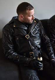 Just A Leather Addicted Guy From Germany Leather Jacket Men Mens Leather Clothing Leather Outfit