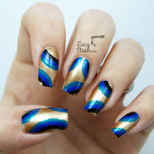 Rose gold matte abstract print nail art amazingnailartorg. Abstract Retro Nail Art With Jacava London Polishes Lucy S Stash