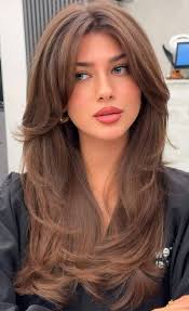 Long layers with face framing pieces haircut touch up