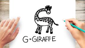 Find & download free graphic resources for alphabet drawing. G Giraffe Alphabet Drawing Easy Drawings Cartoon Otosection
