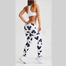 G 40 42 Calca Legging Personagens Mickey Mouse Disney Branca No Elo7 Hardrock Pants Leggings 1535b27