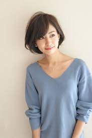 前髪ありでも大人ショートボブ 龍野伶奈 ミセス ヘアスタイル ボブパーマ ボブパーマ 前髪あり