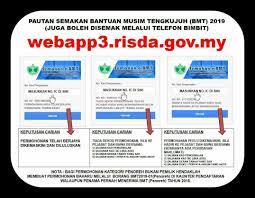 Semoga pemberian bantuan bmt dapat meringankan beban yang ditanggung lantaran tidak dapat menoreh pada musim waktu hujan yang panjang. Semakan Bantuan Musim Tengkujuh Secara Online Cikza Com