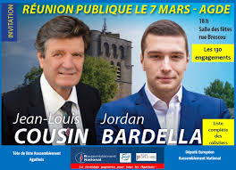 Jordan bardella a annoncé porter plainte pour diffamation le 7 juin à l'encontre de valérie pécresse, présidente sortante de la région, à la suite de tweets accusant des candidats rn de racisme. Agde Jordan Bardella Invite D Honneur De La Reunion Publique De Jean Louis Cousin Le 7 Mars 2020 Herault Tribune