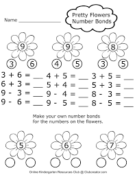 Number Bonds Worksheet Numbers Kindergarten Number Bonds Worksheets Kindergarten Resources