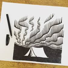 Studio Sketchbook Northern Lights Sketch For New Project Northern Lights Tattoo Northern Lights Painting Abstract Tattoo Designs
