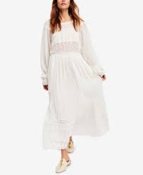 Free People Tina Mixed Lace Peasant Maxi Dress Macys Com Ruffled Maxi Dress Maxi Dress Online Womens Maxi Dresses
