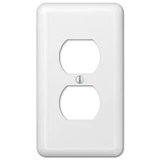 Elegant white marble light switch cover. Amerelle Devon 1 Single Duplex Outlet Cover Wall Plate White Greydock Com