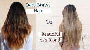 Ash blonde balayage hair color transmation. Dark To Ash Blonde Hair Transformation Youtube