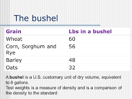 experienced bushel weight conversion chart 2019