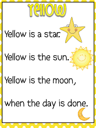 Color Word Poems Pdf Use For Metaphors Teaching Colors Preschool Poems Kids Poems