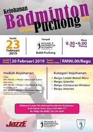 I wish all the best and every success to our malaysian contingent. Kejohanan Badminton Terbuka Puchong 2019 Global Badminton Events Facebook