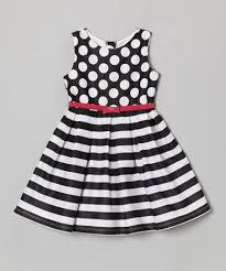 Black And White Dots Frock Youngland Black White Polka Dot Stripe Dress Toddler Girls Toddler White Dress Toddler Girl Dresses Kids Frocks