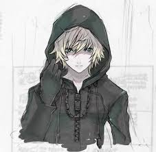 A boy with dark blue/blue/black anime hair, a black lightning jacket and gray/grey jeans with blue lightning bolts on them. Lightning Damus Anime Rpg Wiki Fandom