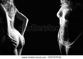 The most common nice lingerie material is polyamide. Closeups Of A Beautiful Young Woman In White Lingerie Front And Rear View Black And White Photo In Front Of Black Studio Background Stock Images Page Everypixel
