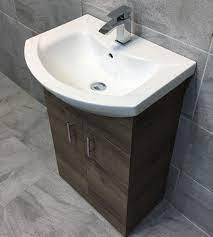 This is probably because there is often no space for an additional bathroom cabinet. Walnut Oak Finish Vanity Basin Sink Unit 550mm Bathroom Storage Driftwood Ebay